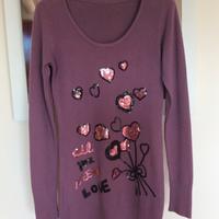 Vestito viola paiettes