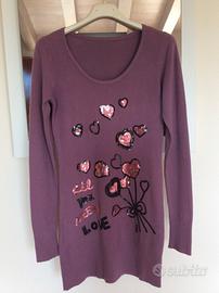 Vestito viola paiettes