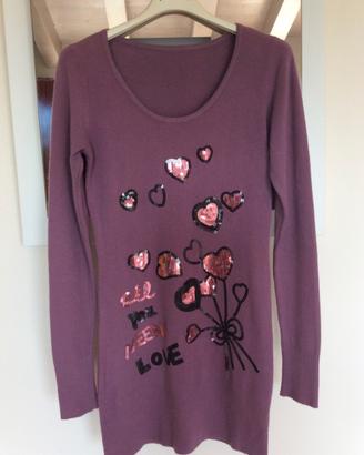 Vestito viola paiettes