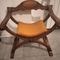 Sedia dantesca Savonarola usata