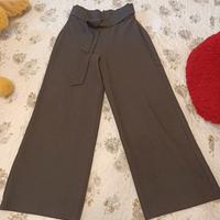 Pantalone nero gamba larga