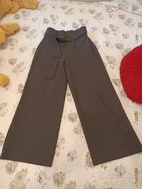 Pantalone nero gamba larga