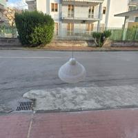 Lampadario vintage in vetro 