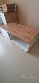 Mobile TV Bianco/Rovere