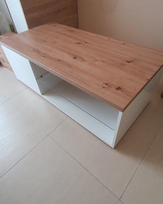 Mobile TV Bianco/Rovere