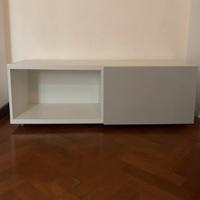 Mobile tv Ikea Besta con un cassetto, con ruote