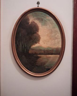 quadro ad olio, paesaggio dipinto a mano