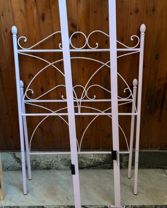 Letto in ferro battuto rosa piu rete ikea