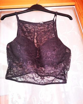 Top pizzo nero