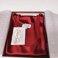 top intimo tg 48, pura seta bordeaux 