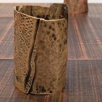 Bracciale forgiato e battuto a mano bronzo