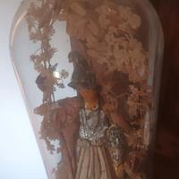 Santo con campana di vetro angelo antico