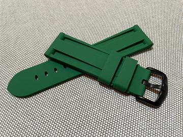 NUOVO Per PANERAI Cinturino GOMMA 24/22 Verde PVD