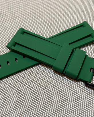 NUOVO Per PANERAI Cinturino GOMMA 24/22 Verde PVD