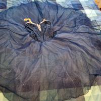 Vestito danza blu chiaro con brillantini