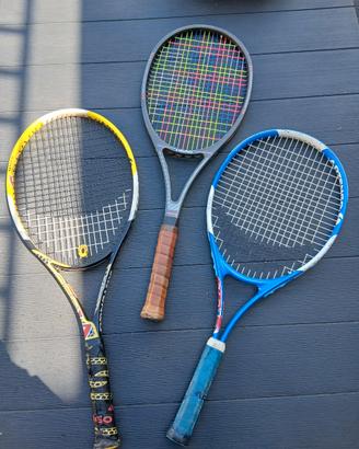 3 racchette tennis 1 borsa tracolla 