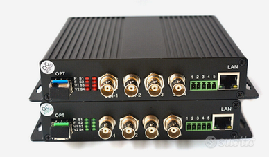 Trasporto in fibra ottica 4 video HD+rete