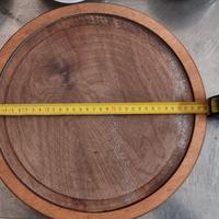 Tagliere tondo  con vetro atossico temperato 