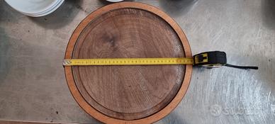 Tagliere tondo  con vetro atossico temperato 