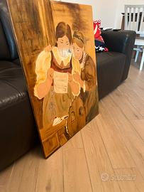 Quadro dipinto su legno