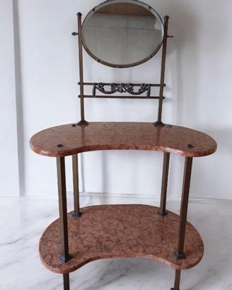 Toeletta vintage con specchiera, anni '40/'50