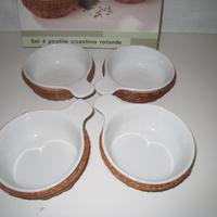 4 pirofile da forno con cestino