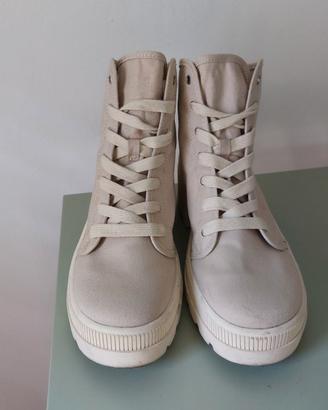 H&M stivaletti donna tg.39 grigio canvas