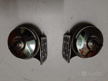 Coppia trombe cromate