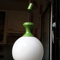 Lampadario opalina bianca