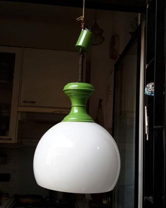 Lampadario opalina bianca