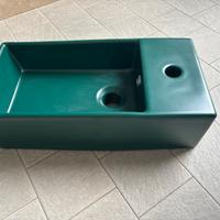 VidaXL lavandino con troppopieno in ceramica verde