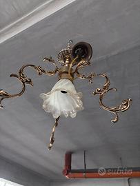 Lampadario in ottone