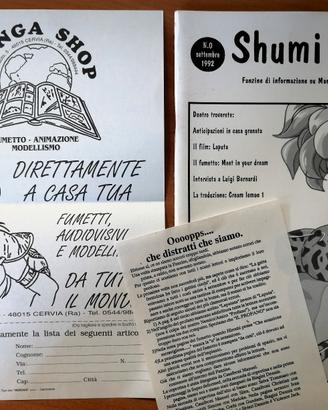 RARA fanzine SHUMI MANGA n. 0 (Settembre 1992)