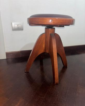 Sgabello regolabile in legno vintage