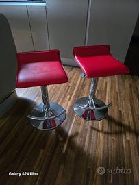 Coppia sgabelli rossi