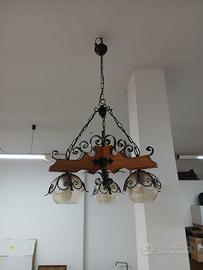 Coppia lampadari stile rustico