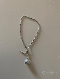 Bracciale a catena a spiga in argento 925