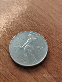 50 lire 1958 moneta non comune repubblica 
