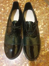 Scarpe stringate donna BUFFALO vernice nera n. 