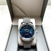 Seiko mod arabic dial quartz royal blue