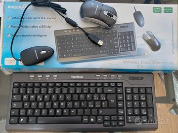 Tastiera e mouse wireless