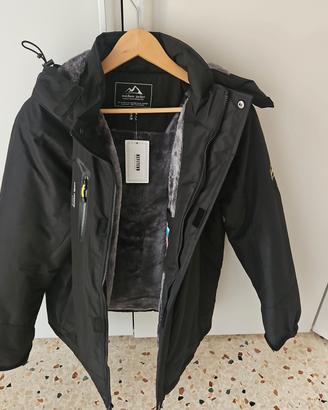 Giacca tecnica outdoor nera impermeabile