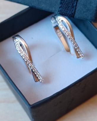 orecchini argento con zirconi cubici 