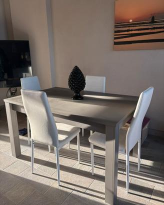 Tavolo allungabile grigio