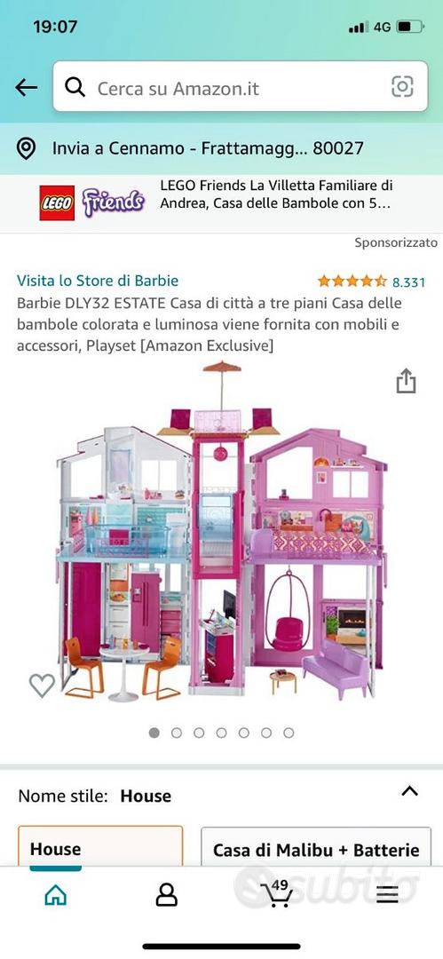 Casa delle barbie a tre sales piani