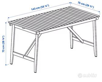 Tavolo da giardino ikea askholmen
