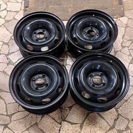 4 - CERCHI IN LAMIERA PEUGEOT 6X15 4X108 ET27 CB 6