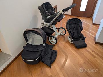 trio Inglesina con attacco isofix auto e ombrello