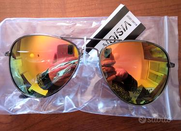 OCCHIALE DA SOLE GIALLO SPECCHIATO VISION Nuovo
