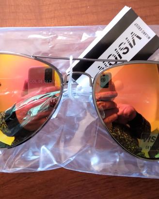 OCCHIALE DA SOLE GIALLO SPECCHIATO VISION Nuovo